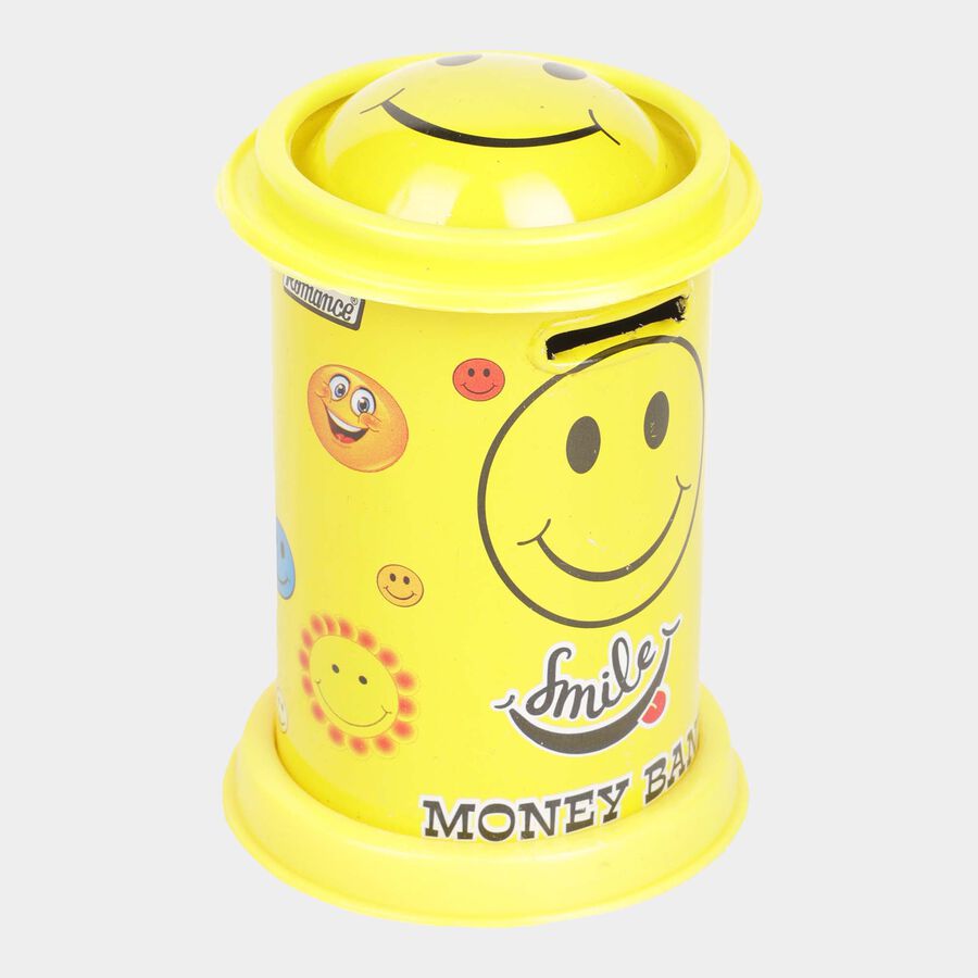 Metal Money Bank, Yellow, 18 cm X 5 cm, , large image number null