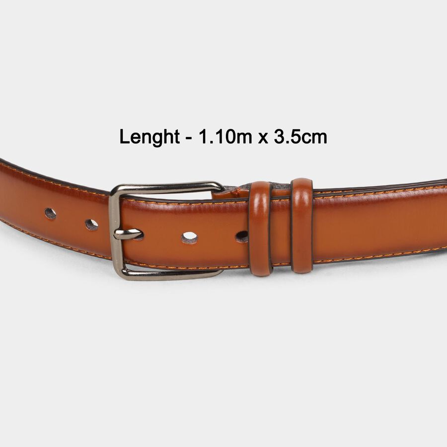 Men's Tan Polyurethane Casual Belt, , large image number null