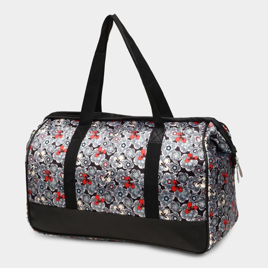 Black Fabric-Nylon Duffle Bag, , large image number null