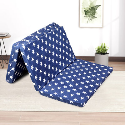 Blue Polyester Mattress