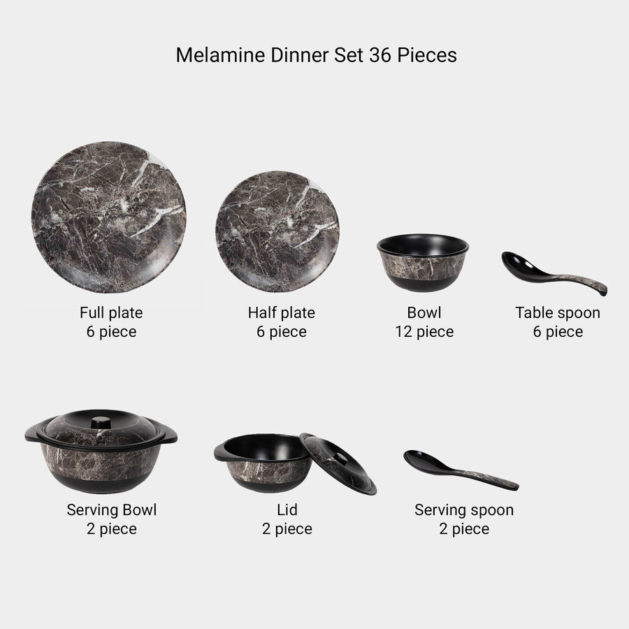 Melamine Dinner Set 36 Pcs, , large image number null