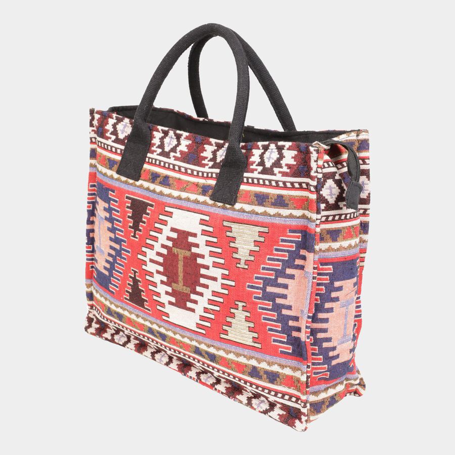 Women's Jaquard Canvas Shopping Bag, Large, , large image number null