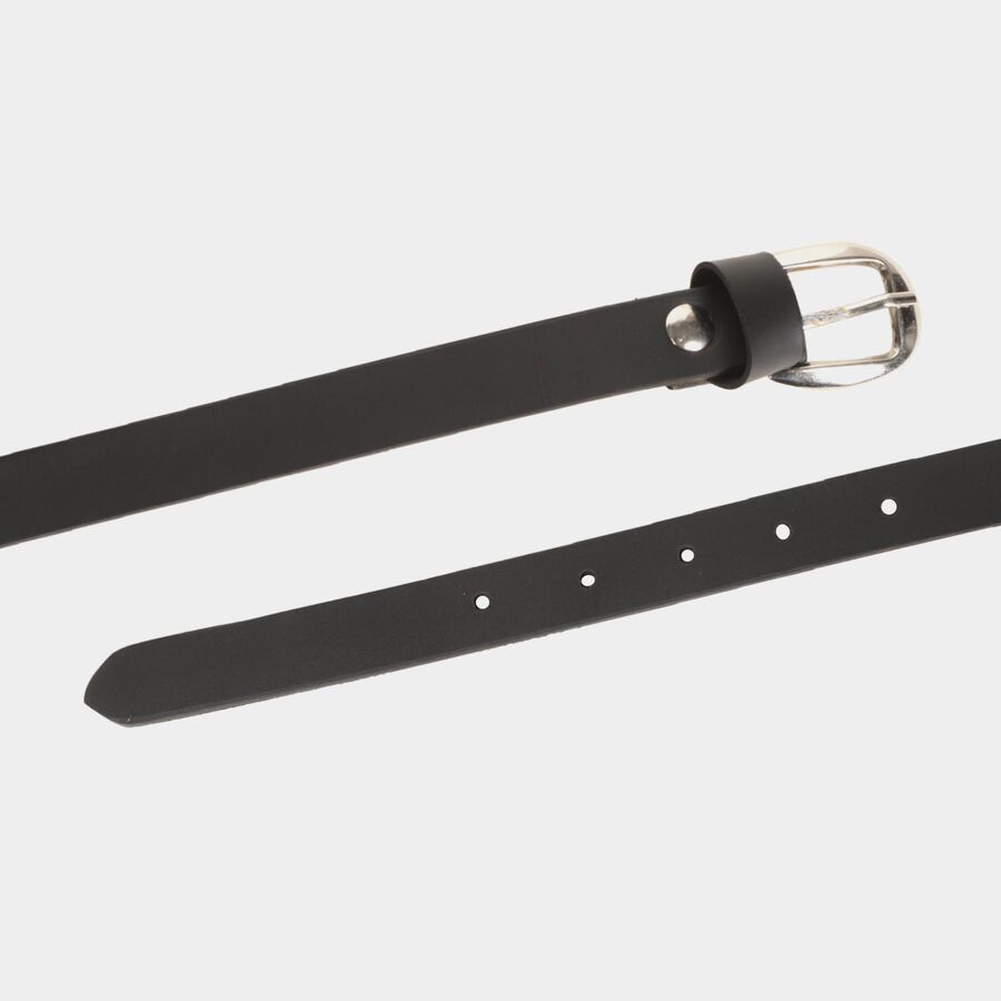 Women's Black Polyurethane Formal Belt, , large image number null