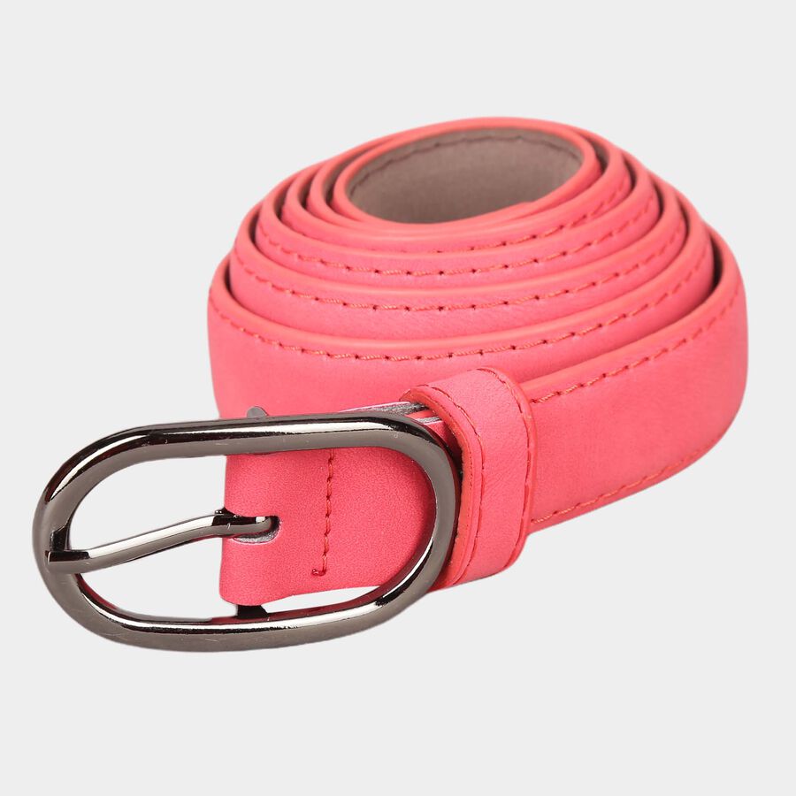 Women's Red Polyurethane Belt, , large image number null