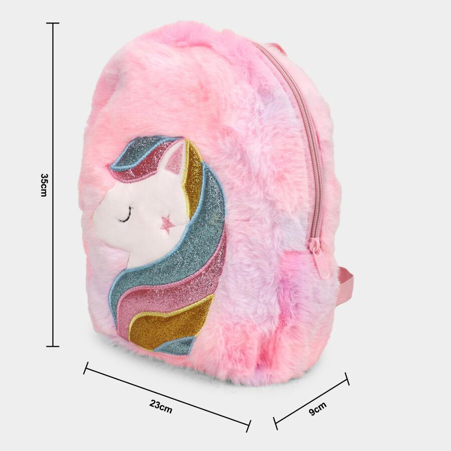 Kid's Pink Polyester Backpack, , large image number null