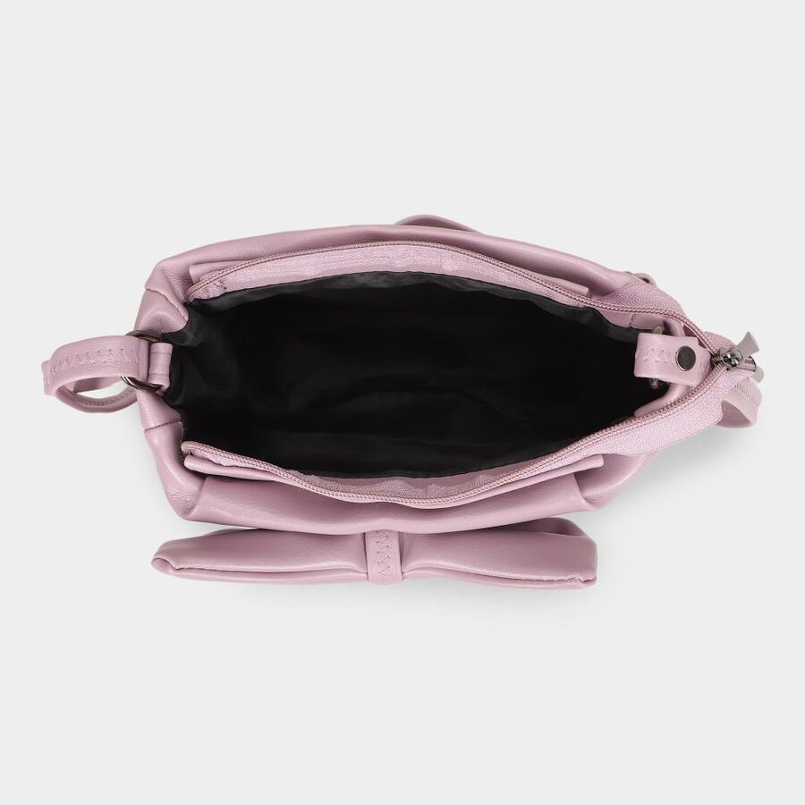 Women'sLilac Polyurethane Handbag, , large