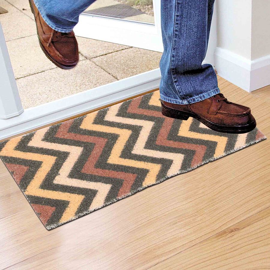 Anti-Skid Brown Polypropylene Door Mat, , large image number null