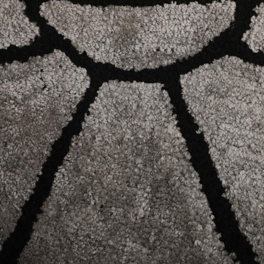 Grey Polyester Rug, , large