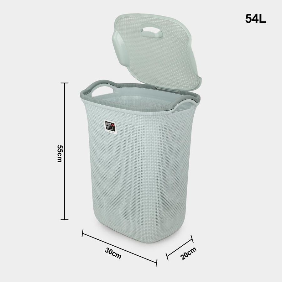 54L Plastic Laundry Basket, , large image number null