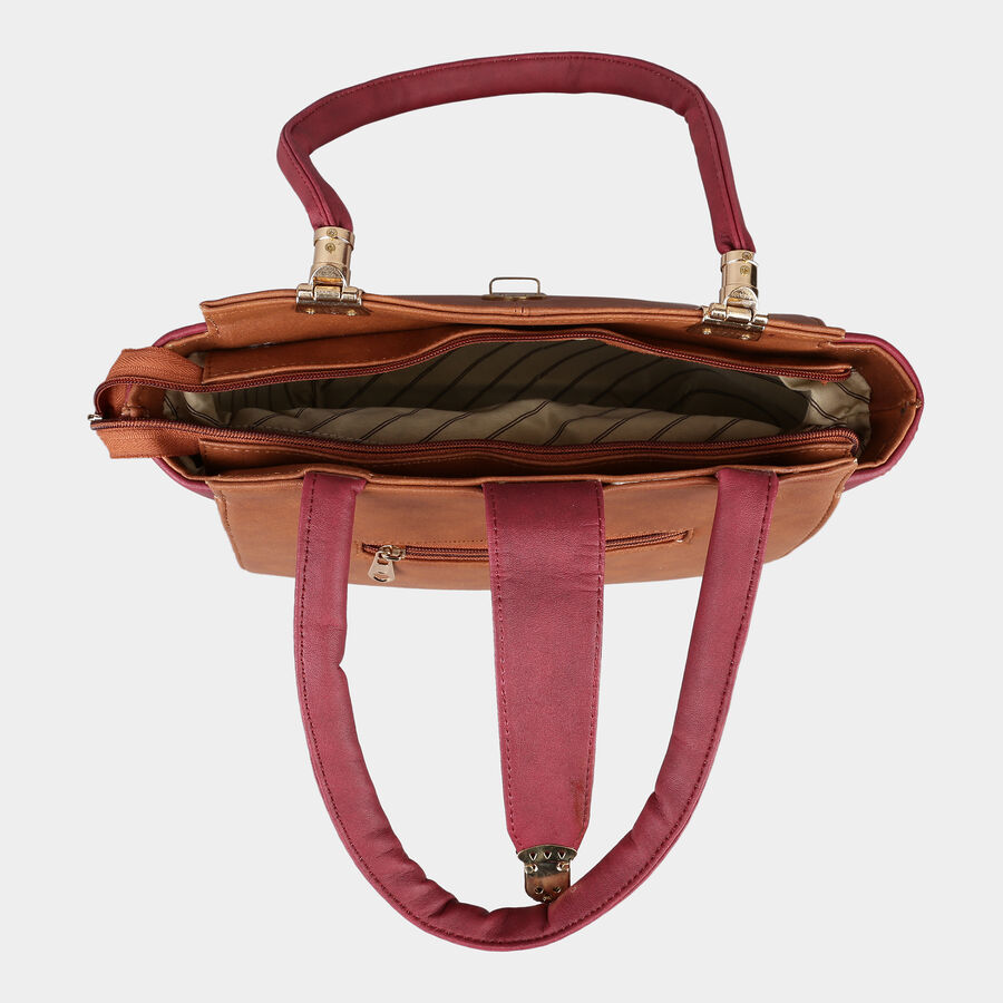 Women's Tan Polyurethane Hand Bag, , large image number null