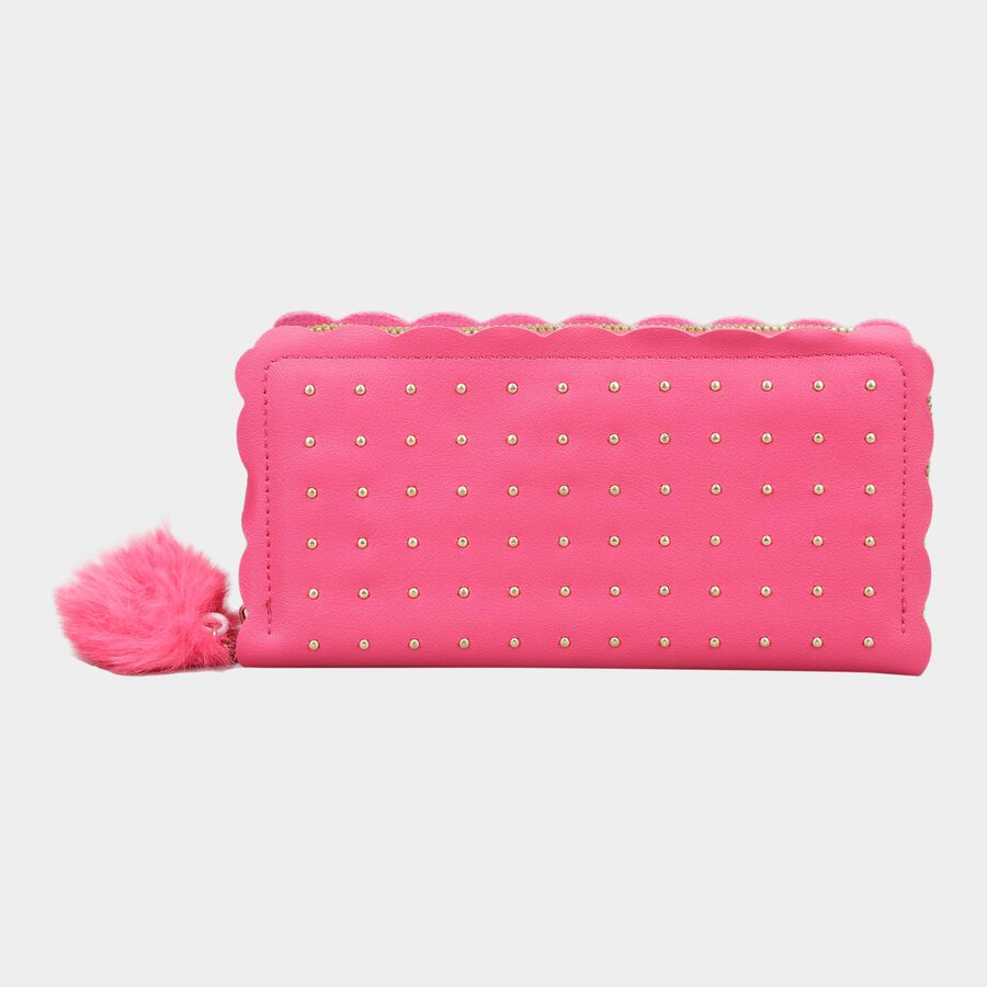 Women's Red Polyurethane Hand Pouch, , large image number null