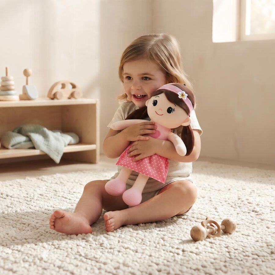 Kid's Light Pink Fabric Dolls, , large