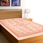 Beige Floral Printed Single Bedsheet, , small