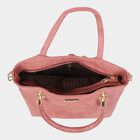 Women's Polyurethane Satchel, Quilted, Medium Size, , small image number null