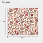 Red Microfiber Double Bedsheet with Pillow Cover, , small