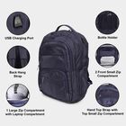 Dark Blue Polyester Backpack with Laptop Compartment and USB Port, , small image number null