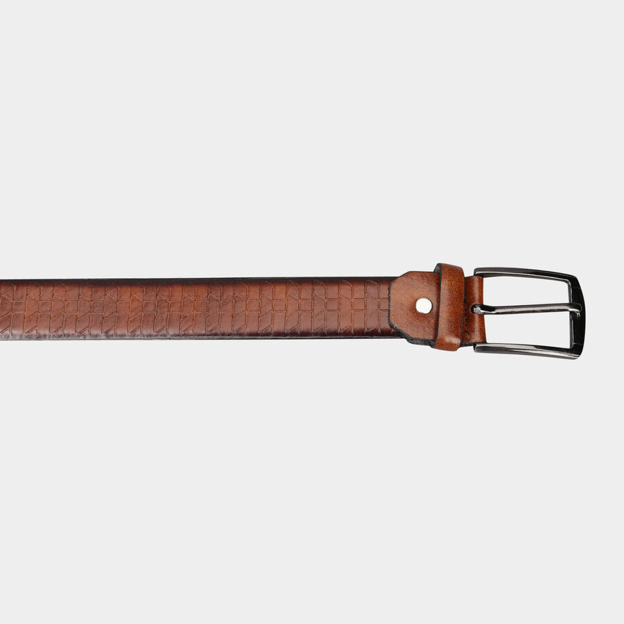 Men's Tan Polyurethane Casual Belt, , large image number null