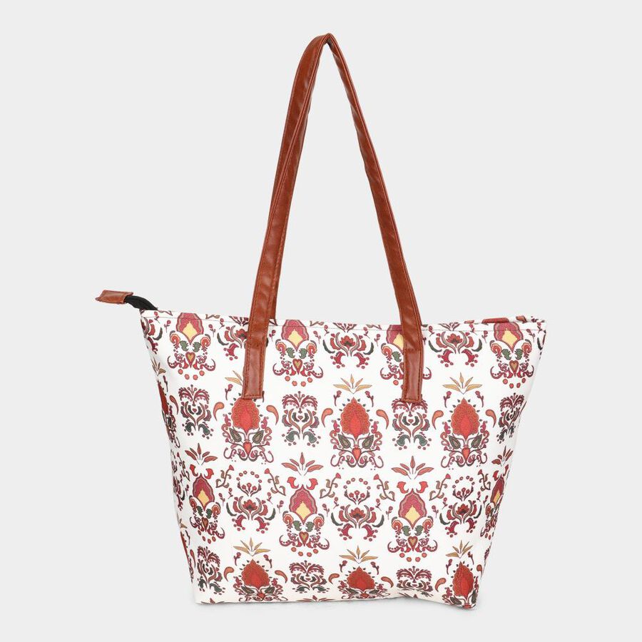 Women's Beige Fabric-Polyester Tote Bag, , large image number null