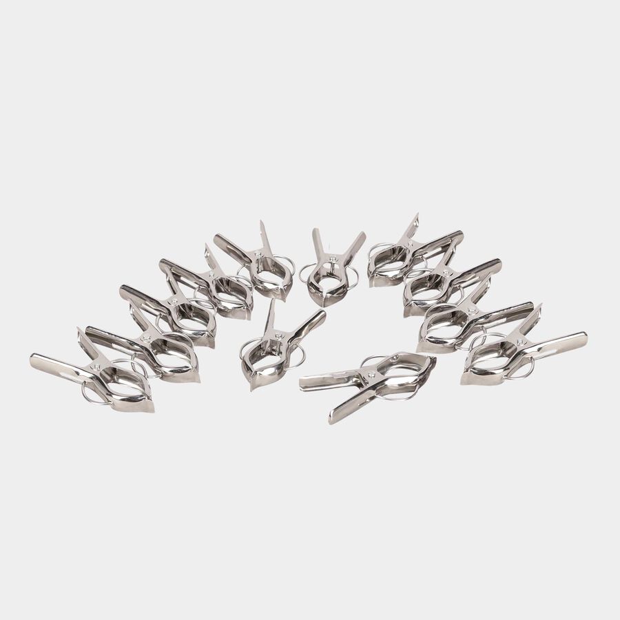 Steel Cloth Clips-Set of 12, , large image number null