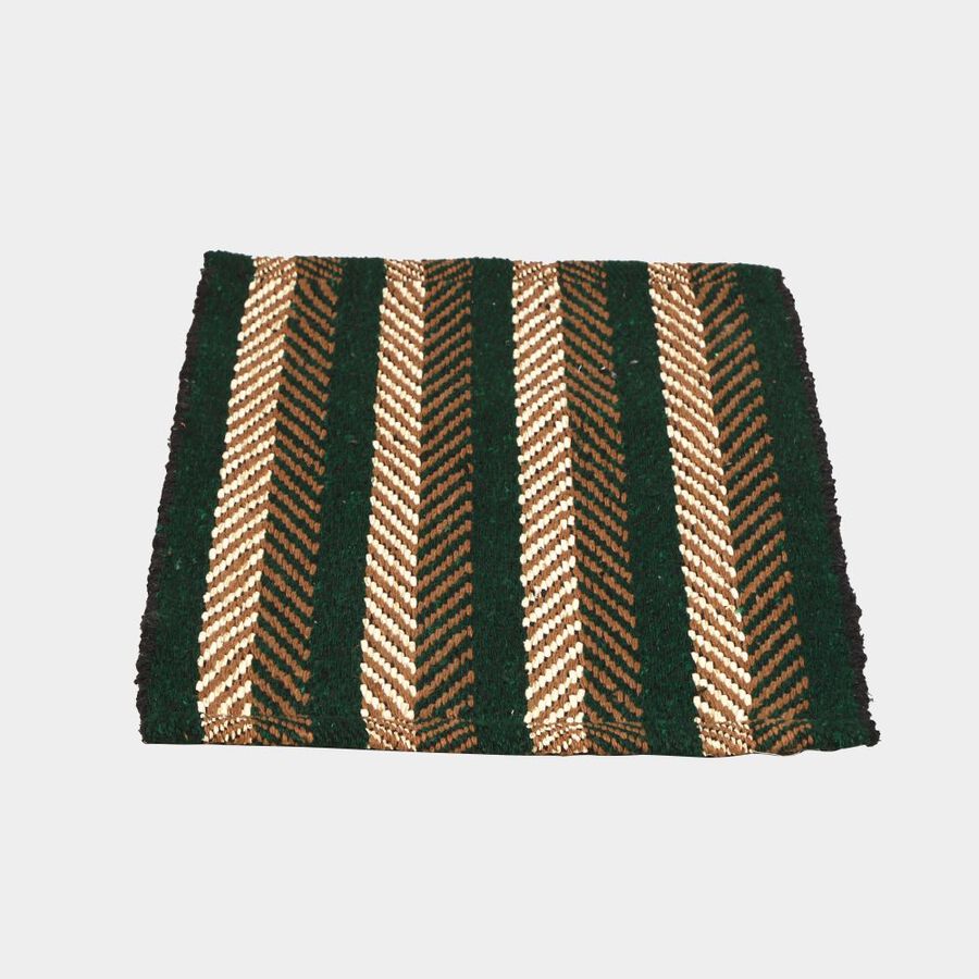 Green Polyester Cotton Door Mat, , large image number null