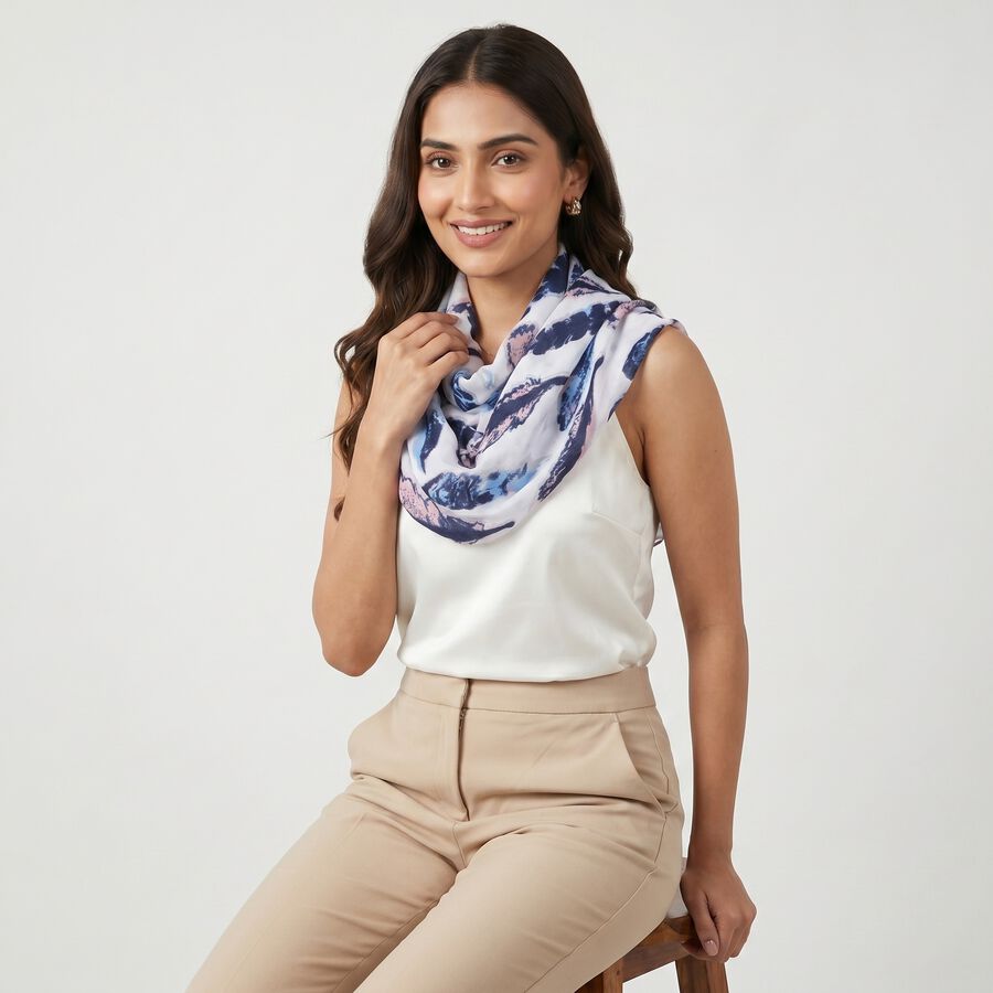 Woman's White Scarf, , large