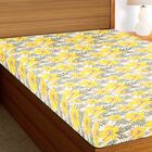 Yellow Cotton Blend Single Bedsheet, , small image number null
