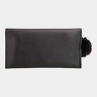 Women's Black Polyurethane Handbag, , small