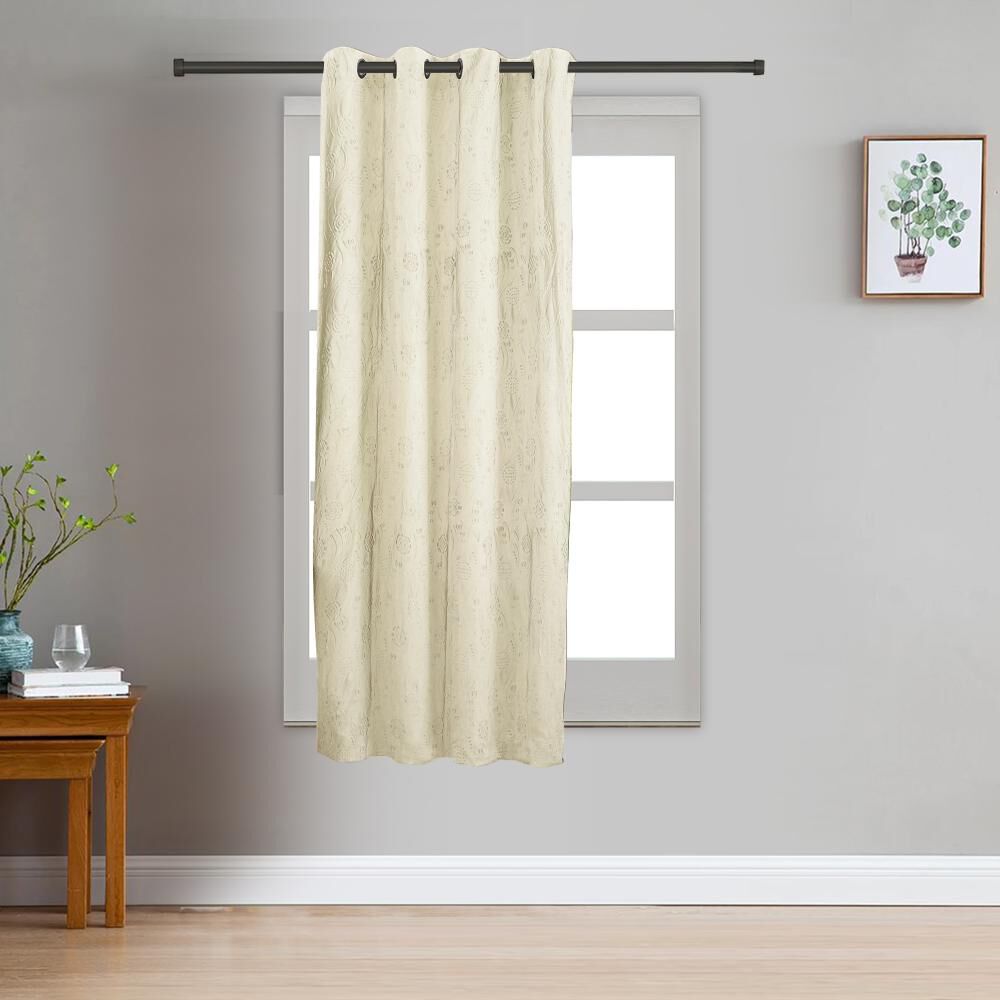Home Beautiful                         5ft. Beige Window Curtain