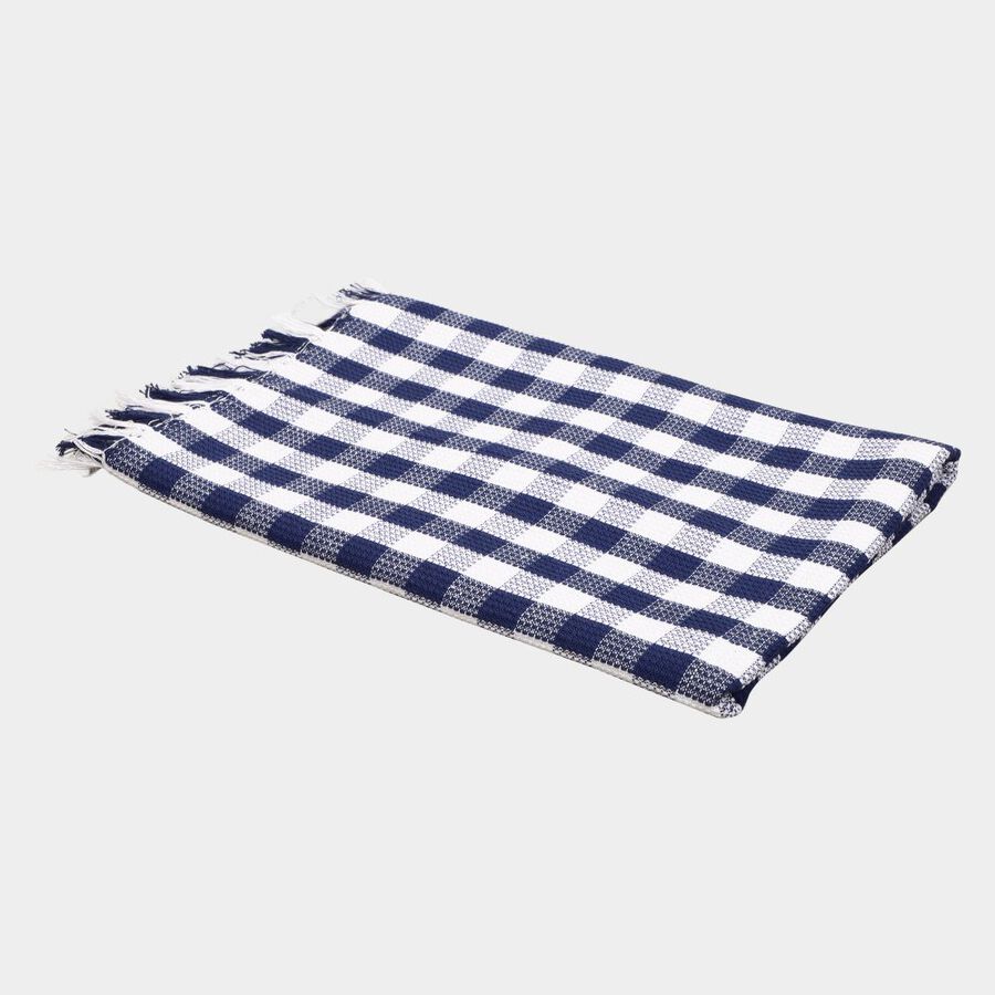 220 GSM Blue Cotton Blend Bath Towel, , large