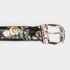 Women's Black Polyurethane Belt, , small image number null