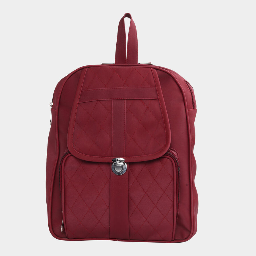 Women's Quilted Polyurethane Backpack, , large image number null