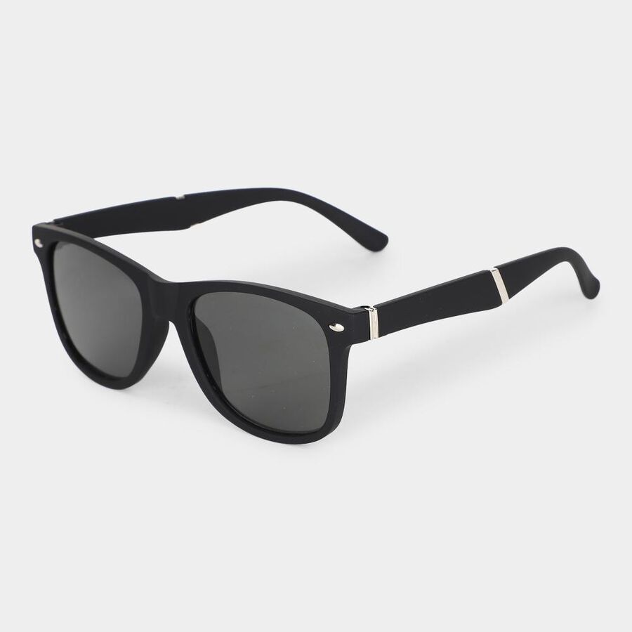 Men's Black Plastic Sunglass , , large
