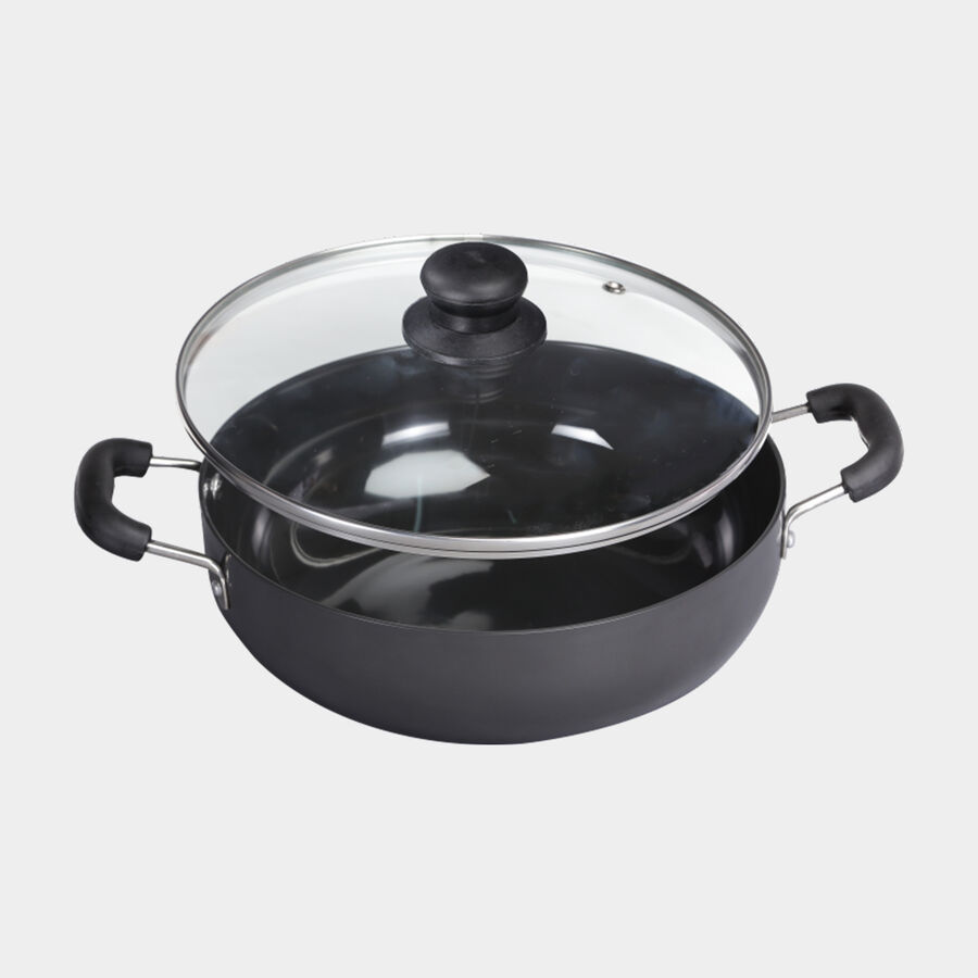 Hard Anodised Aluminium Kadhai, Induction Compatible, , large image number null