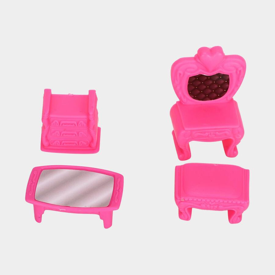 Kid's Light Pink Plastic Doll House, , large