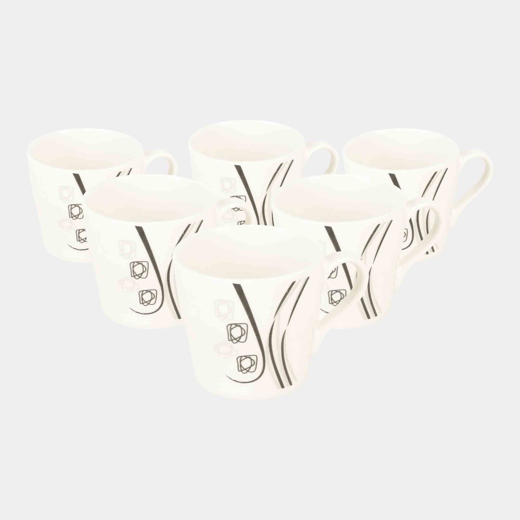 Home Finery                         150 ml Bone China Cup, Set of 6