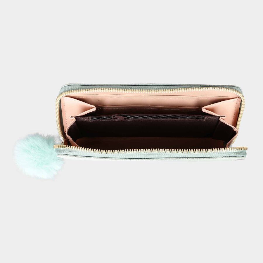 Women's Polyurethane Zipper Hand Pouch, , large image number null