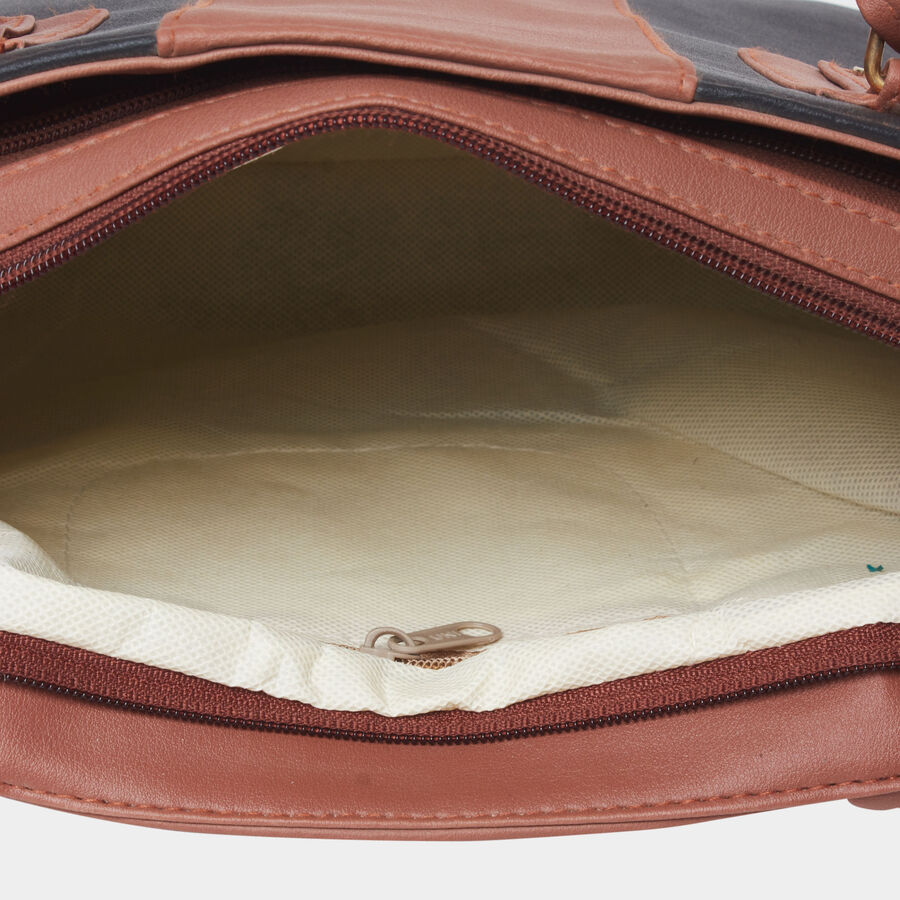 Women Solid Tan Handbag, , large image number null