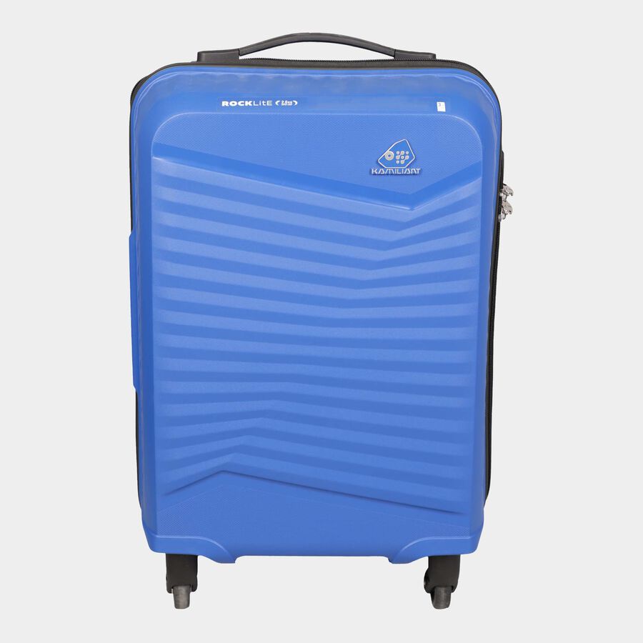 4-Wheel Blue PVC Matee Hard Case Trolley, Small, , large image number null
