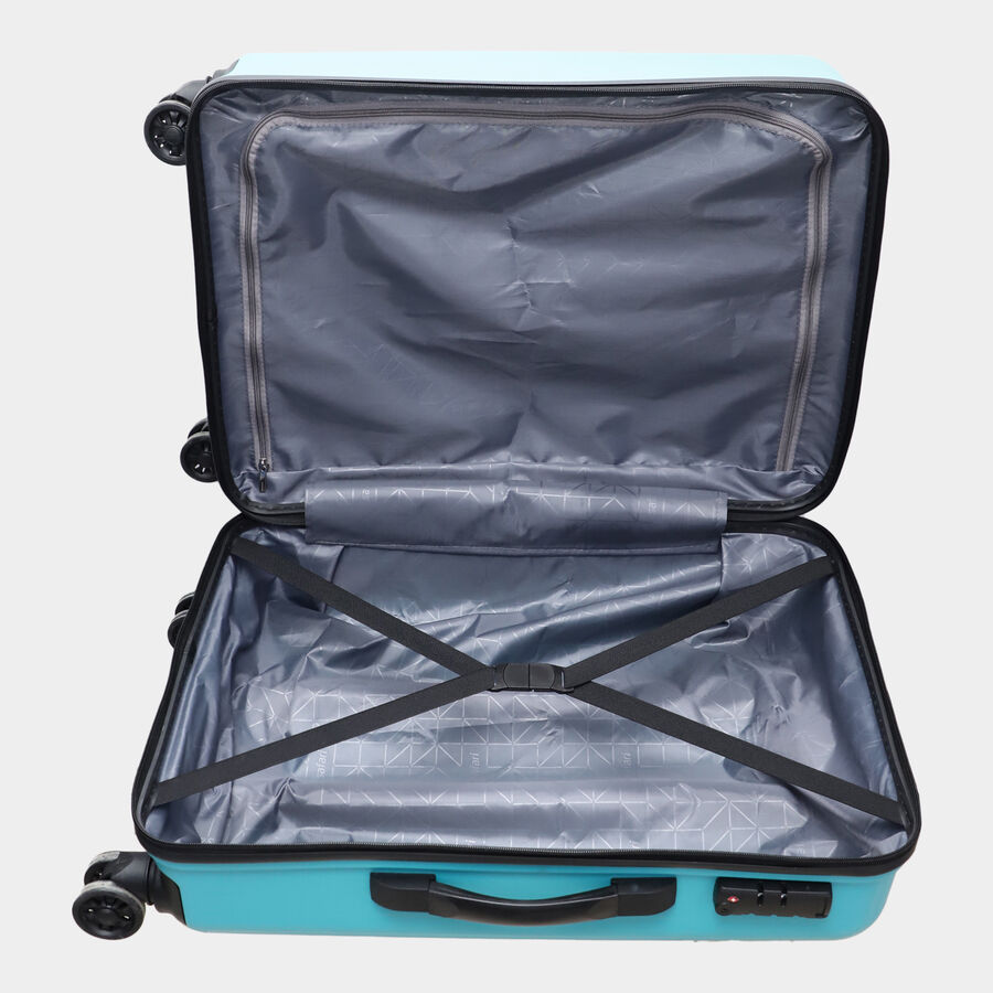 8-Wheel Cyan PVC Matee Hard Case Trolley, Medium, , large image number null
