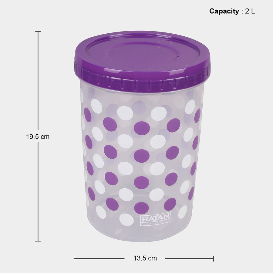 एयर-टाइट प्लास्टिक कंटेनर, 4 का सेट, 750 ml, 2 L, 5 L, 7.5 L, , large image number null