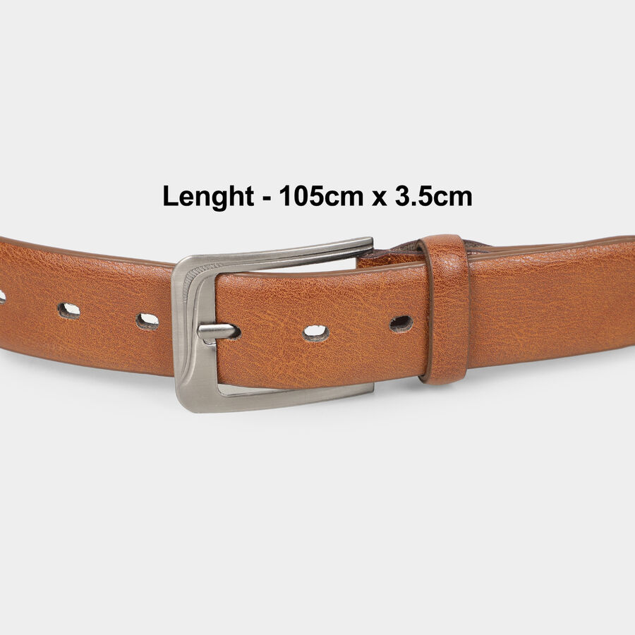 Men's Brown Polyurethane Belt, , large image number null
