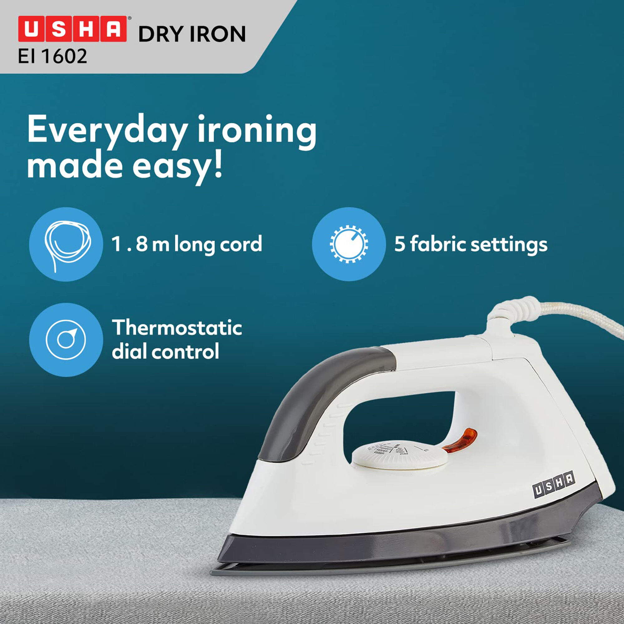 Usha 1602 deals iron