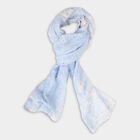 Women's Blue Viscose Scarf, , small image number null