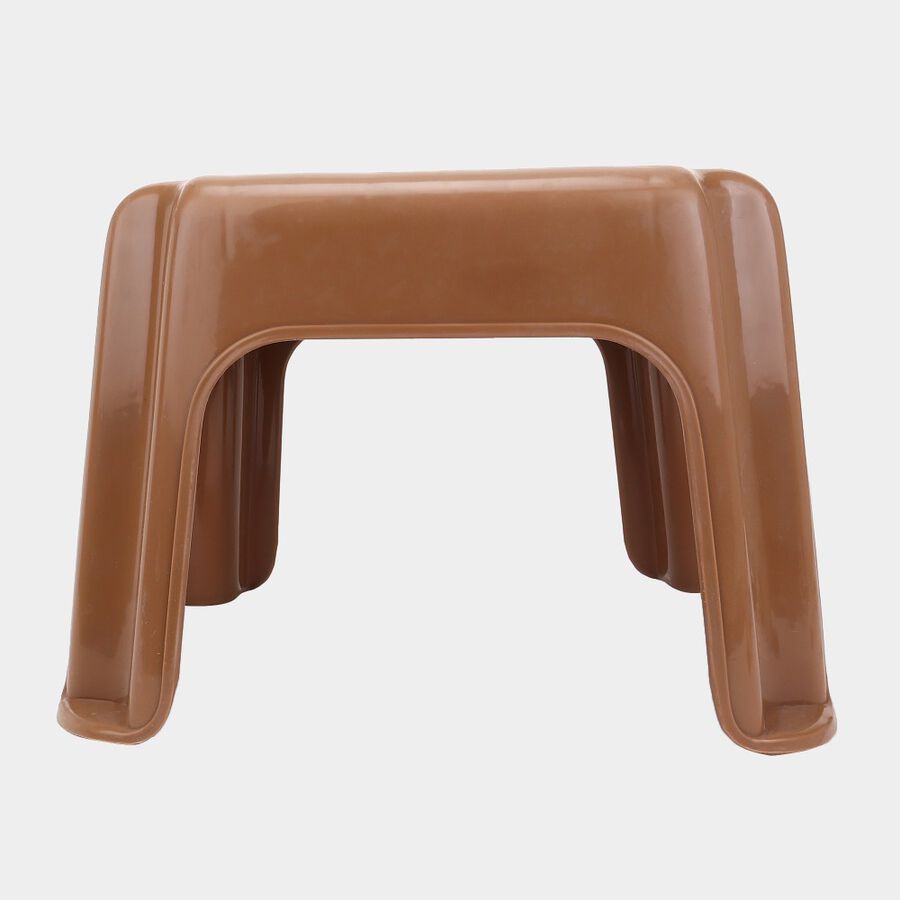 Brown Plastic Bath Stool, , large image number null
