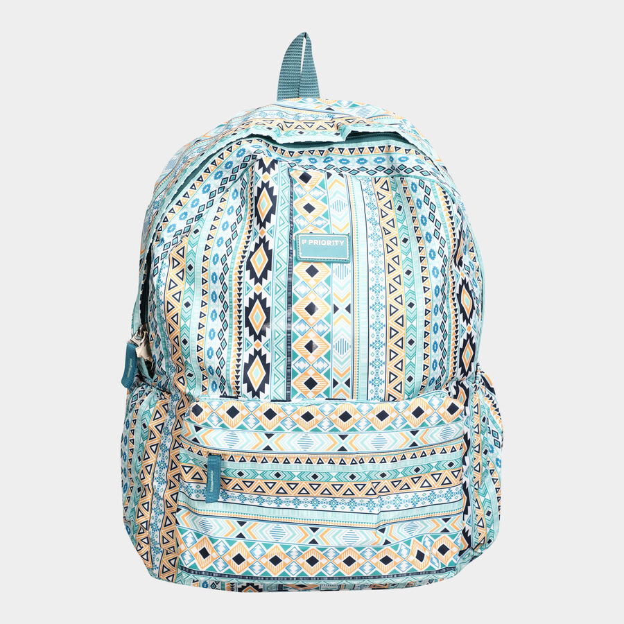 Women's Green Fabric Backpack, , large image number null