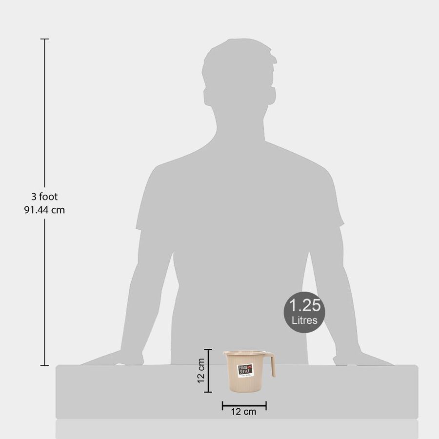 Home Select 1.25L Plastic Bath Mug | Vishal Mega Mart India