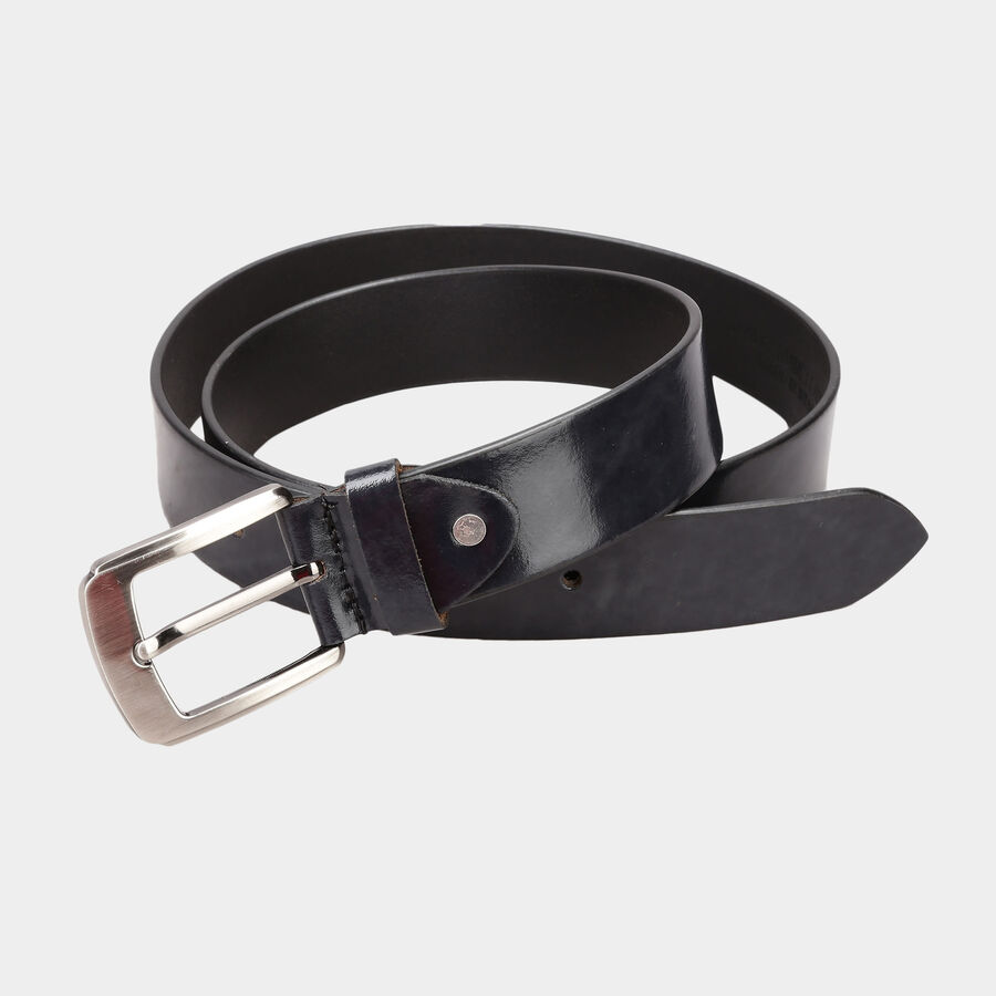 Men's Leather Casual Belt, Size 40, Smooth/Plain, , large image number null