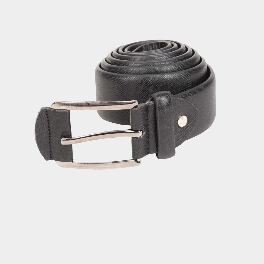 Men's Black Polyurethane Casual Belt, , large image number null