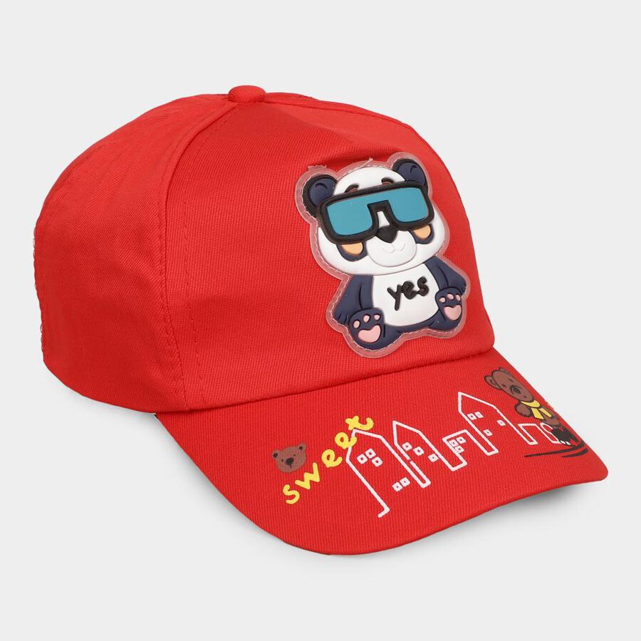 Kid's Red Fabric Cap, , large image number null