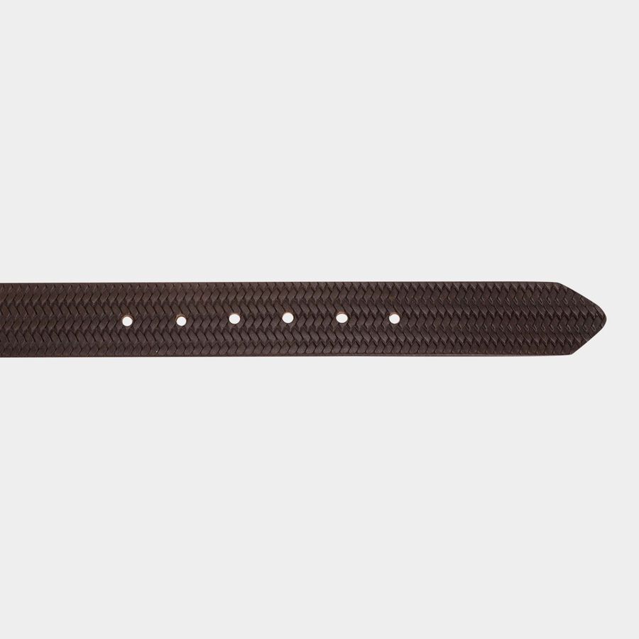 Men's Brown Leather Casual Belt, , large image number null